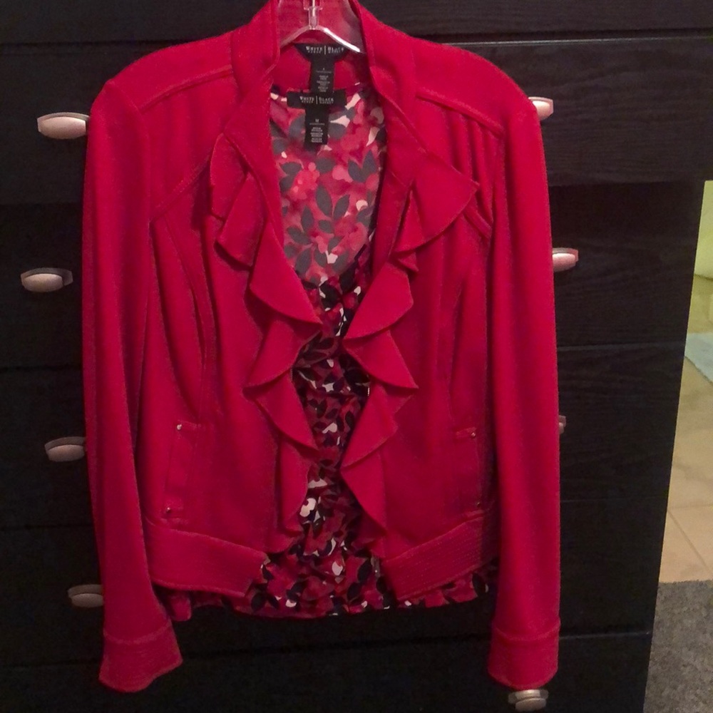WHBM Deep Red Trophy Jacket Sz8